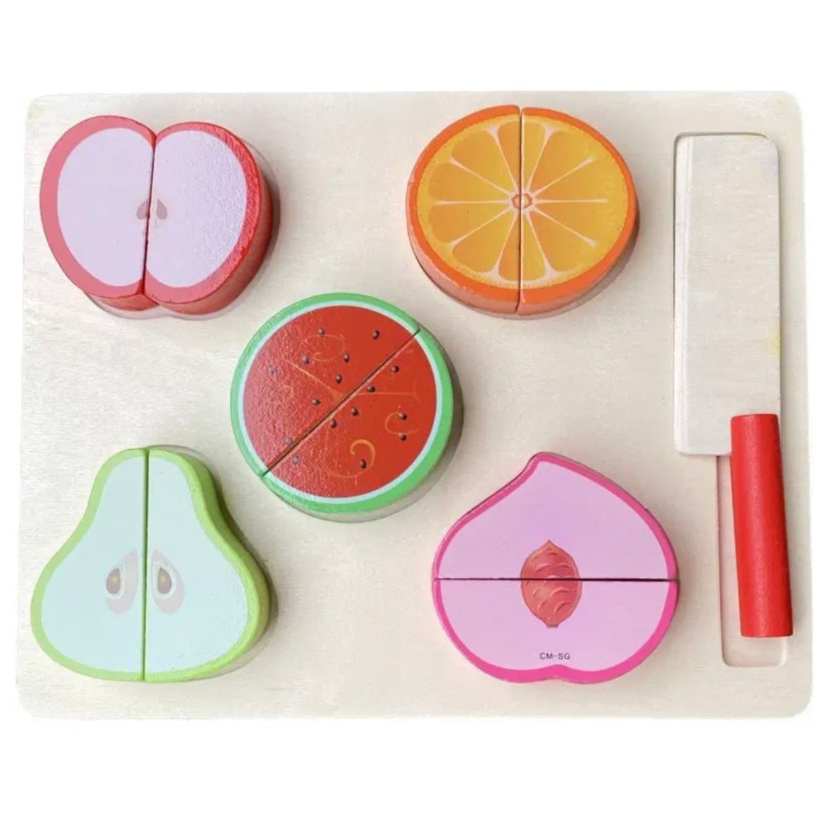 Jeu de découpe de fruits En bois